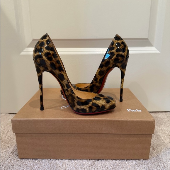 Christian Louboutin Leopard Print Heels - Picture 1 of 9